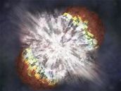 Ilustrace výbuchu Supernovy