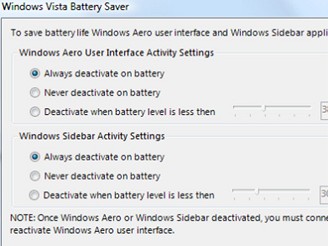 Vista Battery Saver 