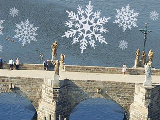 Sníh na most rozhrnou zítra ped show dobrovolníci.