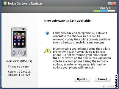 Firmware update pro Nokia N95