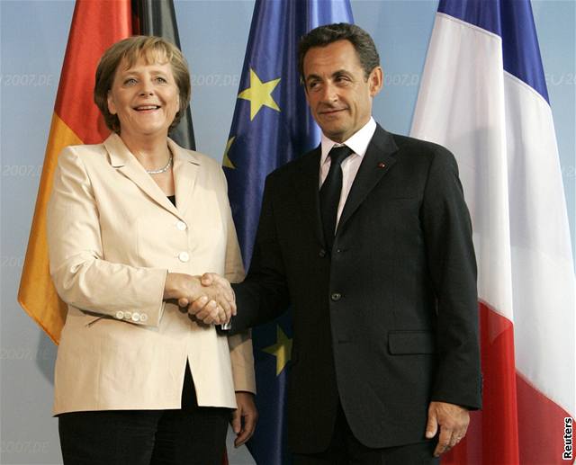 Nicolas Sarkozy a Angela Merkelová