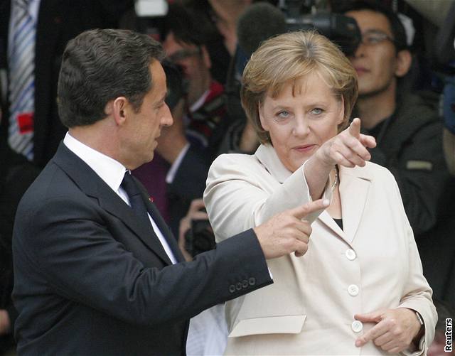 Nicolas Sarkozy a Angela Merkelová