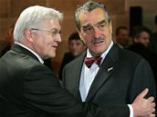 Karel Schwarzenberg s nmeckým ministrem zahranií Steinmeierem.