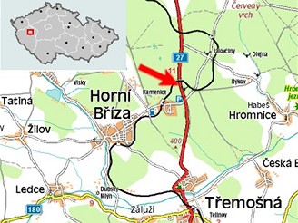 mapa Horn Bza