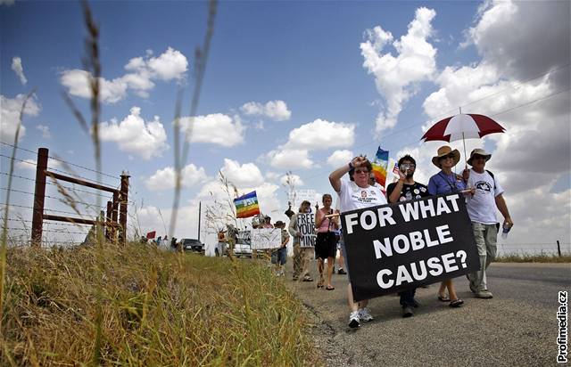 Protiválený protest v Texasu