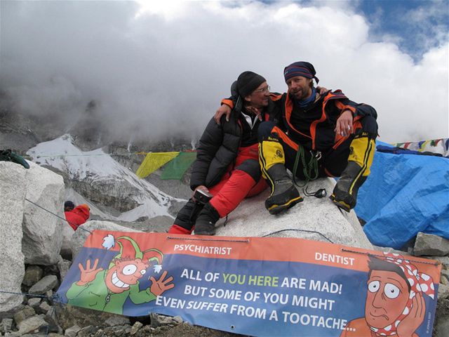 Pavel Bém na vrcholu Mt. Everestu