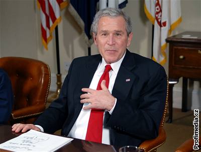 George W. Bush v Rooseveltov pracovn v Bílém dom