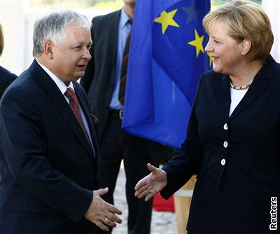 Kancléka se s polským prezidentem setkala poblí Berlína