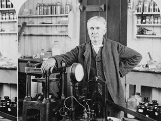 Thomas A. Edison in his laboratory in New Jersey, 1901