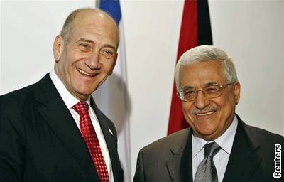 Izrael se snaí propoutním vz získat Abbásovi mezi Palestinci podporu. Abbás a Olmert spolu budou jednat. Ilustraní foto