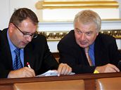 Vláda se dohodla s Miloem Melákem a Michalem Pohankou na podpoe reforem.