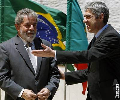 Brazilský prezident s portugalským premiérem