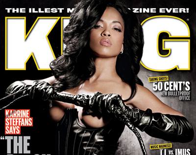 Karrine Steffans na obálce magazínu King