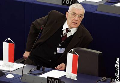 Maciej Giertych na zasedání europarlamentu
