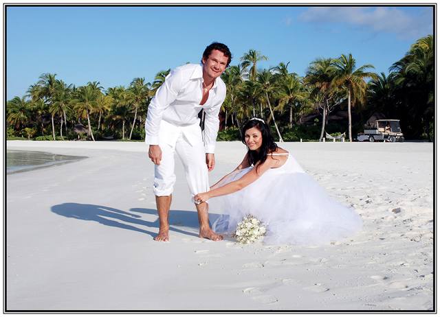 Svatební den Petry Volákové a Patrika Eliáe na Maledivách 