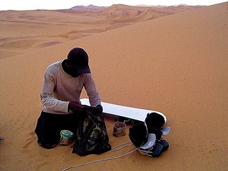 Sandboarding v Namibii