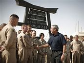 Americký prezident Bush na záijové návtv Iráku.