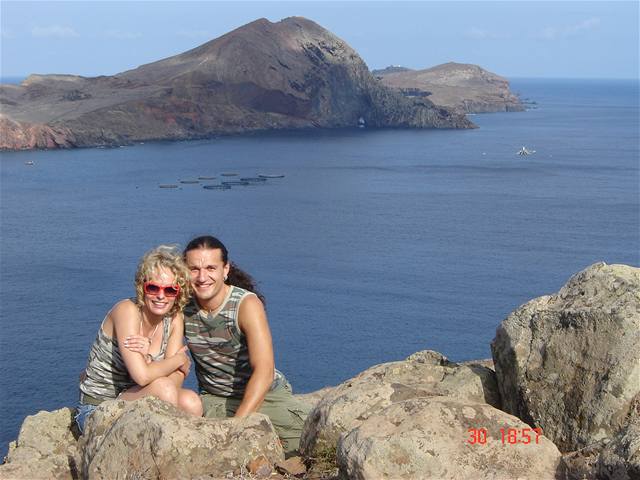 Novomanelé Kristina a Alan Bastienovi na svatební cest na Madeie 