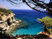 pobřeží na ostrově Karpathos, Řecko pobřeží na ostrově Karpathos, Řecko