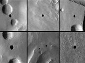Experti povaují tmavé skvrny na povrchu Marsu za vchody do jeskyní