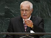 Václav Klaus pi projevu na pd OSN.