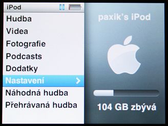 nov iPod - menu