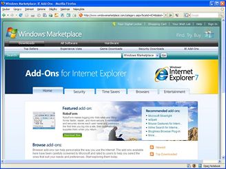 Doplky pro Internet Explorer 7