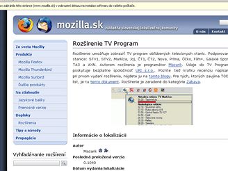 TV program ve Firefoxu