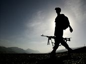 Turecký voják na hranici s Irákem