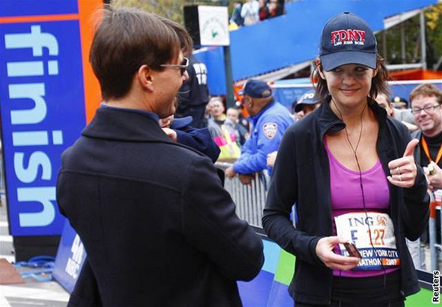 Hereka Katie Holmesová bela maraton v New Yorku (4. listopadu 2007).