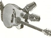 42strunná kytara, vyrobená na zakázku Pata Methenyho