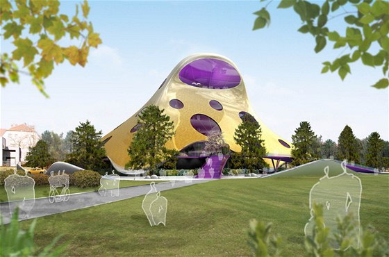 Nové stran Blob pjde o propagaci stejnojmenného návrhu nové budovy Národní knihovny od architekta Kaplického