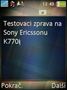 Sony Ericsson K770i - screenshot displeje