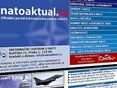 Homepage portálu natoaktual.cz