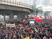 Demonstrace na podporu souzených v Janov