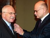 Václav Klaus ocenil bhem pedávání ceny esko-ruské vztahy.