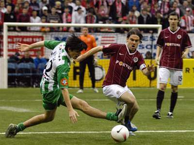 Bohemians - Sparta; Adam (vlevo) - Kisel