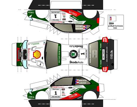 Slepovací model kody Fabie WRC