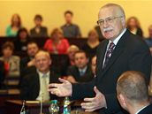 Prezident Václav Klaus v Plzni, 14. ledna 2008 Prezident Václav Klaus v Plzni, 14. ledna 2008