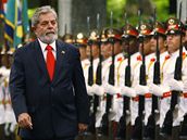 Brazilsk prezident Lula da Silva na Kub