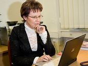 Dana Kuchtová při online rozhovoru Dana Kuchtová při online rozhovoru