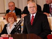 Vclav Klaus po svm znovuzvolen prezidentem. (15. nora 2008)