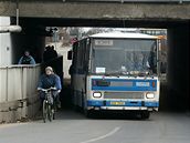 Podjezd pod eleznicí v Beclavi na trati smrem do Bratislavy