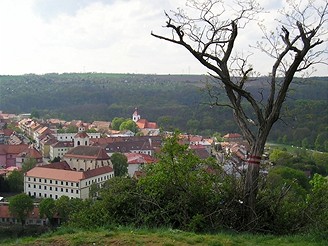 Pohled na Moravsk Krumlov od svatho Florina