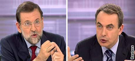 Kandidti na panlskho premira. Lidovec Mariano Rajoy a socialista Jos Luis Rodrguez Zapatero.