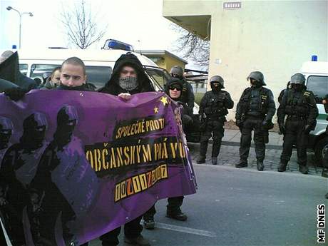 Pochod neonacist Plzní