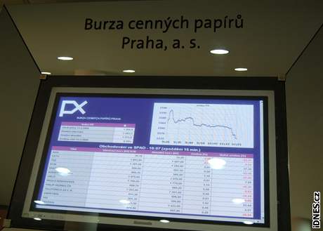 Burza cennch papr Praha, obchodovn, akcie, PX