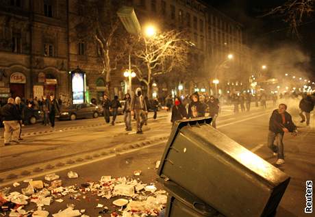Protivládní demonstrace v Budapeti