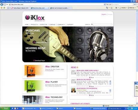 iKLAX webpage