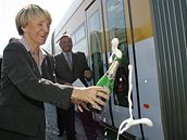 Eurokomisaka Danuta Hübnerová poktila v Brn tramvaj.